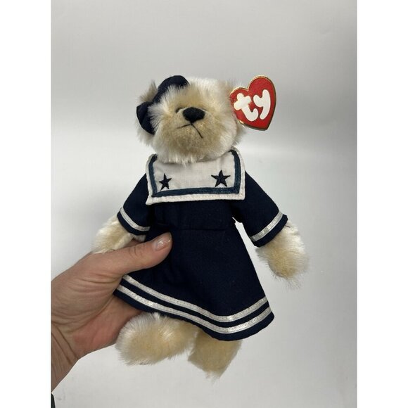 TY Attic Treasures "Breezy" 1993 Jointed Boating  Girl Bear   "Ahoy Mate !" NWT - Picture 11 of 11